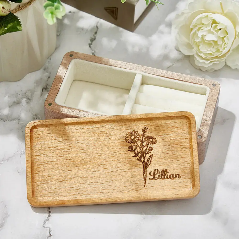 Customized Flower Jewellery Box
