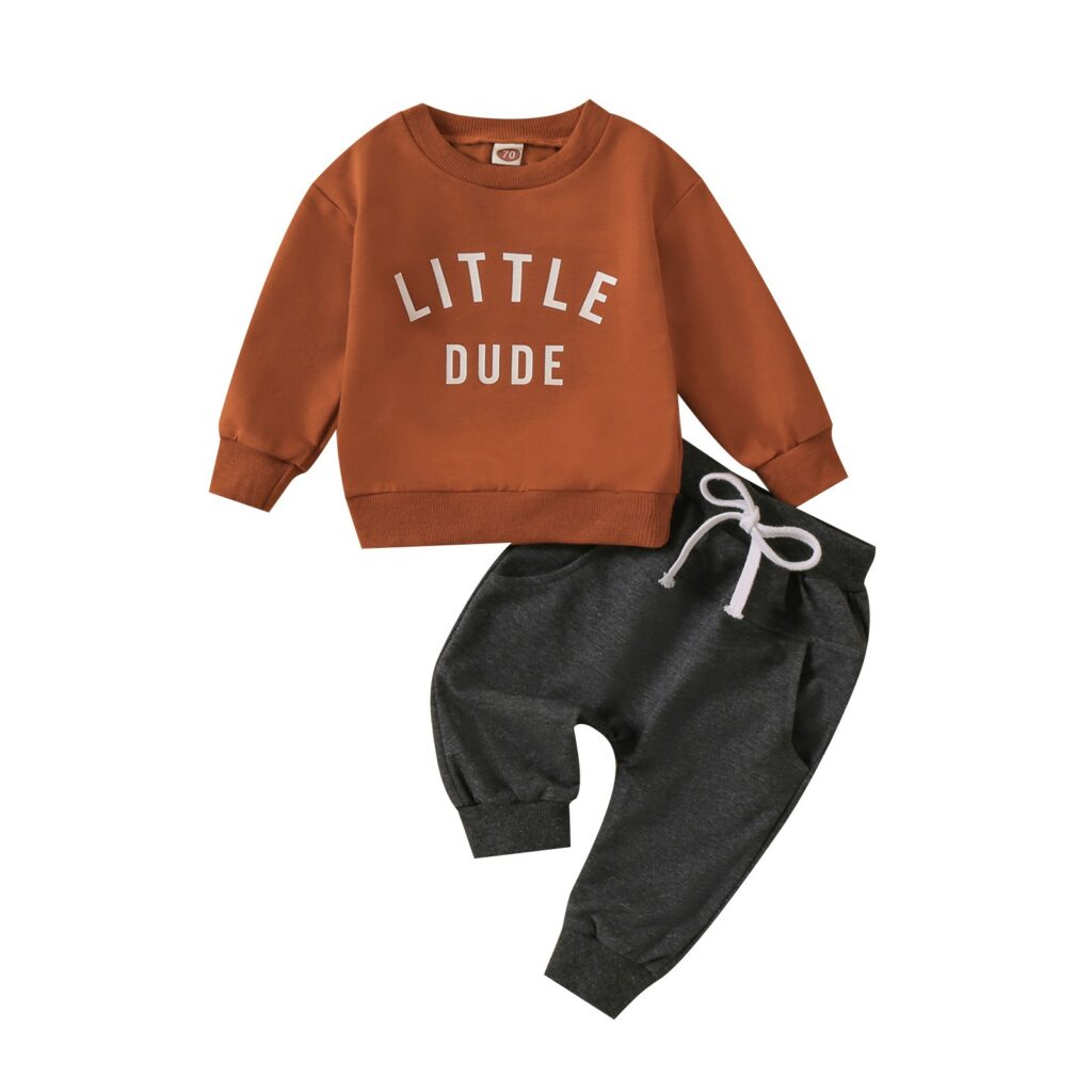 Children Round Neck Two-piece Set