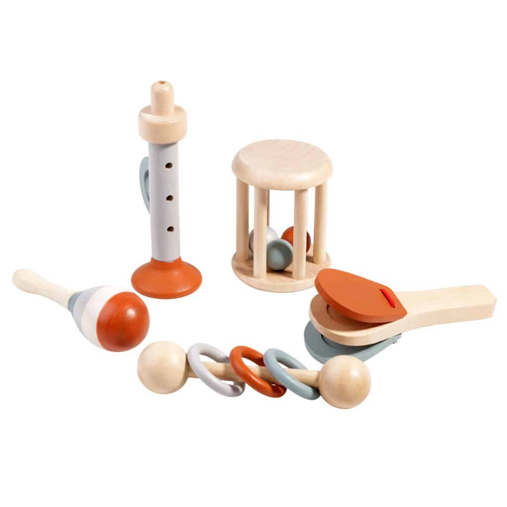 Wooden Baby Hand-Held Bells